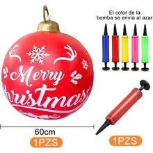 Bola Inflable Gigante de Navidad con Bomba, Bola Navideña Inflable(60cm),Decoración Navideña y de Fiestas - Negro - Ver 12
