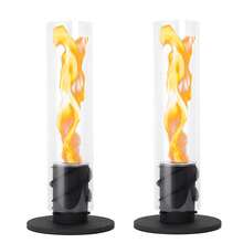 Set Of 2 Spiral Portable Tabletop Fire Pit Clean-Burning Bio Ethanol Ventless Large Fireplace For Indoor Outdoor Home Decor - Black - View 9