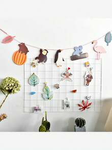 网格照片墙、用于照片展示的金属丝墙网格、相框拼贴板、金属丝网墙板房间装饰、DIY 铁艺相框拼贴用于悬挂墙壁装饰、可折叠多张图片整理器。 - 彩色 - 查看 9