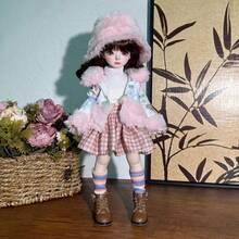 30厘米娃娃衣服时尚毛衣外套1/6 BJD娃娃服装套装漂亮秋冬风格休闲娃娃裙 - 彩色 - 查看 6