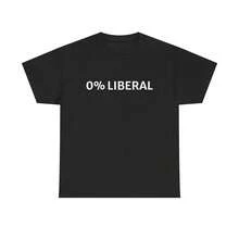 0% LIBERAL Graphic Tee – Casual Streetwear Shirt For Men And Women - màu đen - Xem 1
