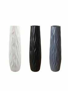 1 قطعة من الأواني الزهور الكبيرة الحديثة القائمة على الأرض لديكور المنزل - إناء زخرفي من البلاستيك خفيف الوزن، ديكور الغرفة، ديكور الغرفة الجمالي، ديكور الغرفة للفتيات المراهقات، إناء زهور جمالي من الزجاج