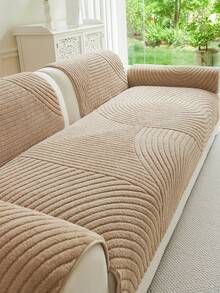 1 pieza Cojín de sofá antideslizante de peluche, protector de sofá amigable con las mascotas, almohada de respaldo de sofá curvo de estilo bohemio, lavable a máquina, adecuado para sofá de sala de estar, asiento de ventana del dormitorio, silla de oficina, sofá de exterior, clásico de moda, mejora la comodidad del hogar