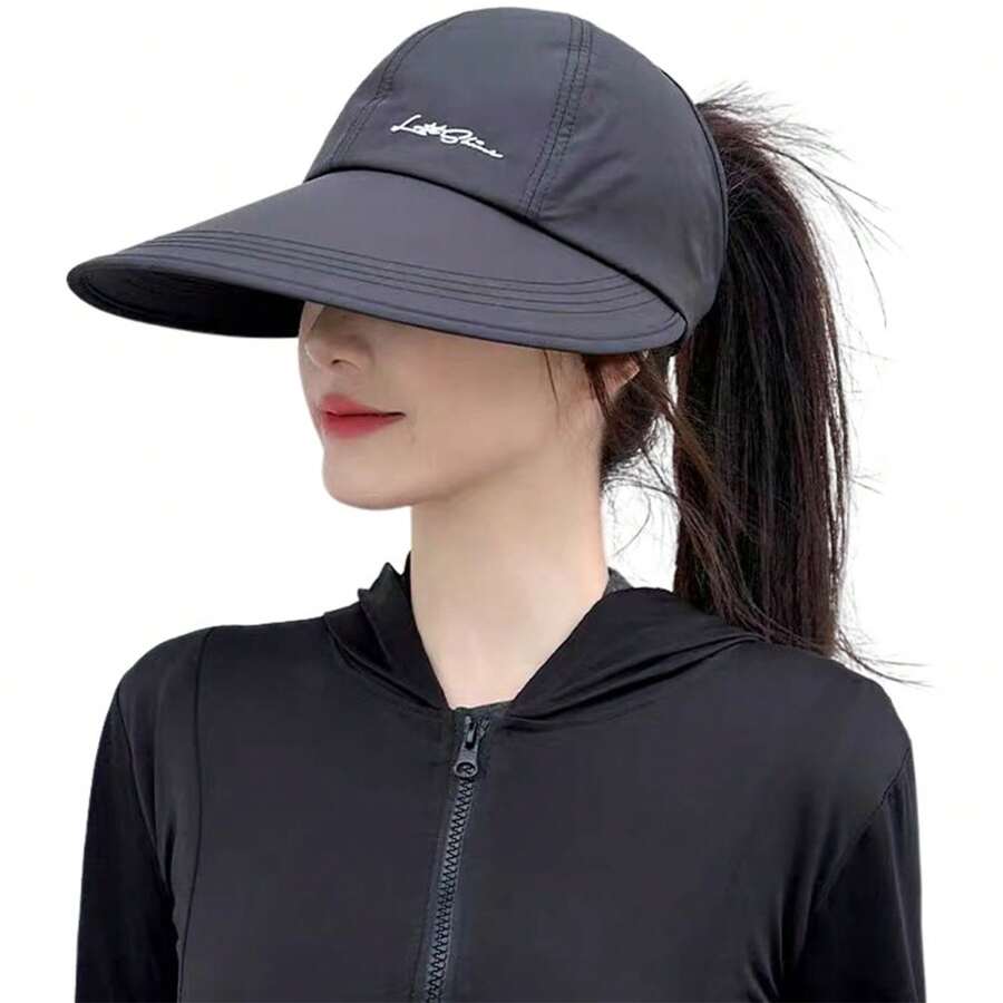 Women's Summer Outdoor Sun Hat Large Wide Brim Soft Breathable Sun Hats For Travel Hiking Beach Hats - màu đen - Xem 1
