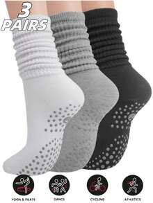 1/3 Pairs Women Yoga Socks, Suitable For Pilates, Outdoor Couple Gift Socks - Multicolor - View 2