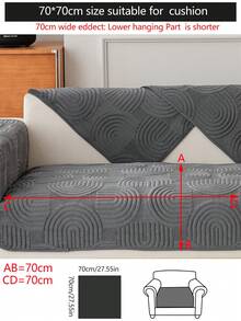 1 Vỏ gối sofa dày ấm áp thời trang thu đông, đệm ghế sofa chống trượt hiện đại tối giản, vỏ bọc sofa chống bụi và có thể giặt được, mềm mại và chống phai màu, thân thiện với thú cưng, phù hợp với ghế sofa hình chữ L và ghế sofa 1/2/3/4 chỗ ngồi, thích hợp cho phòng ngủ, văn phòng, phòng khách - Màu xám đen - Xem 20