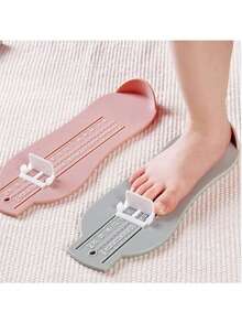 Herramienta de medición de pies para niños: un dispositivo simple y preciso para medir la longitud del pie de los niños. Disponible en rosa y azul, ayuda a los padres a encontrar el tamaño de zapato adecuado para los niños en crecimiento de manera fácil, facilitando las compras de zapatos para los talla grande pequeños.