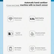 RAF 1 Máy xịt xà phòng tự động 1200mAh, 350ml/12.32oz, Máy xịt xà phòng tạo bọt cảm biến không tiếp xúc, Sạc qua USB, Máy xịt xà phòng tạo bọt tự động không cần chạm cho phòng tắm và nhà bếp - Trắng 1 - Xem 3