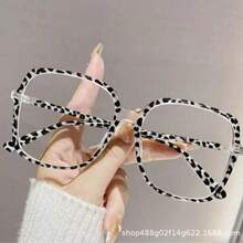 1 Pair Retro Fashion Big Frame Glasses For Women, Suitable For Daily Use, Clear Lens Accessory For Computer, Reading, Gaming, TV, Mobile Phone - Multicolor - View 3