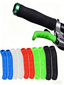 2 Juegos de Cubiertas de Silicona para Palancas de Freno de Bicicletas de Montaña - Antideslizantes y Amortiguadoras, Adecuadas para Bicicletas de Carretera y BMX - Multicolor - Ver 2