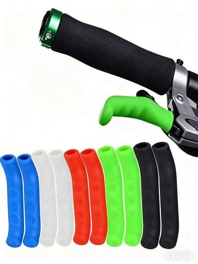 2 uppsättningar silikonbromsskydd för mountainbikes - halkfria och stötdämpande bekväma handtag, lämpliga för racercyklar och BMX-cyklar