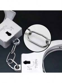 1 Pc New TPR Soft Handcuffs Toy, Suitable For Police And Thief Roleplay Games, Novelty Stress Relief Prop, Safe Material, Police Costume, Halloween Costume - Multicolor - View 3