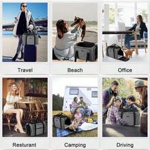 BAGLHER Cat Carrier BagAirline Approved Pet Carrier Soft Side Pet Travel 5 Sides Open Doors 3 Sides Expandable Foldable Dog Carrier With Fleece Pad Grey