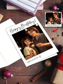Customized Birthday Card With Photo And Envelope - Ideal For Gifting To Family, Boyfriend, Girlfriend, Siblings, Spouse, Husband, And Colleagues, Filled With Creative And Personalized Elements! - Multicolor - View 3