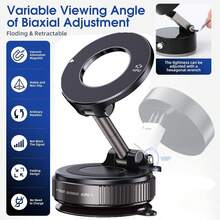 Giá đỡ điện thoại từ tính xoay 360°, có thể gập lại và thu vào, tương thích với mọi loại điện thoại, không thấm nước, di động cho xe hơi/tắm/du lịch/phòng tập thể dục/gương nhẵn PS: Chỉ hỗ trợ lắp đặt trên bề mặt nhẵn - Nhiều màu - Xem 6