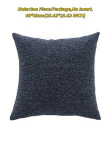 1 Piece, Navy Blue Decorative Square Pillow, Pillowcase Made Of Microfiber Short Pile Fabric, Available In A Variety Of Sizes, Pillow Core Not Included, Zipper Closure, Suitable For Holiday Parties, Sofa Cushion Covers To Match Beige Sofas, Bed Cushions, Living Rooms, Offices, Car Lumbar Cushions And As Simple Gifts.