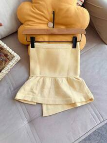 Modal Blouse Strapless In Modal Peplum Knit, Style And Comfort For Any Occasion Women's Fashion - Yellow - View 2
