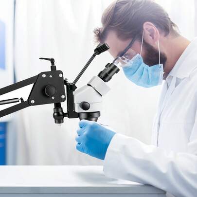 Micro Inlaid Mirror Multi-Directional Micro-Setting Microscope Jewelry Tools 0.7X-4.5X