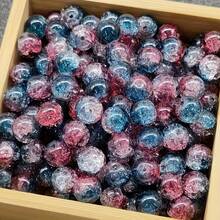 [200pcs Colorful Glass Beads] 200pcs Glass Sparkling Crackle Round DIY Beads 10mm Set | Assorted Colors, Handpicked Variety | For DIY Jewelry Making, Craft Supplies, Colorful Jewelry Making Parts And Accessories - 豐富多彩的 - 查看 3