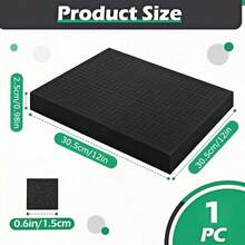 1pc Pick Apart Tool Foam Sheets Inserts, Black, Cut-To-Size, Uncharged, No Assembly, No Battery Required, Drawer Padding And Storage Shadow Inserts For Board Game Box, Organizer Boxes, Chess Box Inserts, Tool Box Cushioning