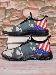 Men's Breathable Knit Casual Sports Running Shoes, Suitable For All Seasons