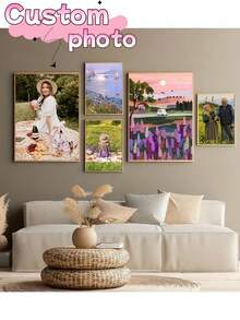 1 Stück personalisiertes Poster mit Ihrem individuellen Foto oder Text, hochwertig Muster, ideal für Zuhause, Büro oder Eventdekoration, einzigartiges Geschenk zu Geburtstag, Weihnachten, Thanksgiving, Halloween und besonderen Anlässen