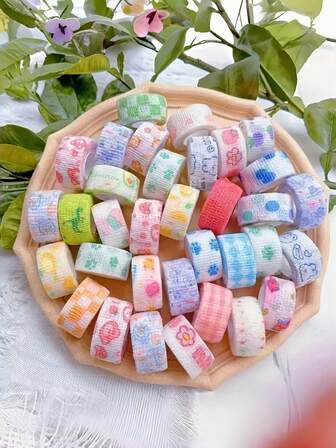 1 Roll Elastic Bandage - Breathable Self-Adhesive Floral Plaid Pattern, Mixed With Multiple Colors, Suitable For Sports, Wrist/Ankle/Finger Support, Pet Bandaging - Universal In All Seasons, Essential For Emergency Rescue, Bright Design, Durable Material, Exclusive To Sports Enthusiasts