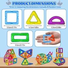 100pcs Magnetic Building Blocks Set, Suitable For Boys And Girls, STEM Educational Puzzle Toys, Better Develop Children's Hands-On Ability, Creative Learning Puzzle Gift, Made Of ABS Material - Multicolor - View 2
