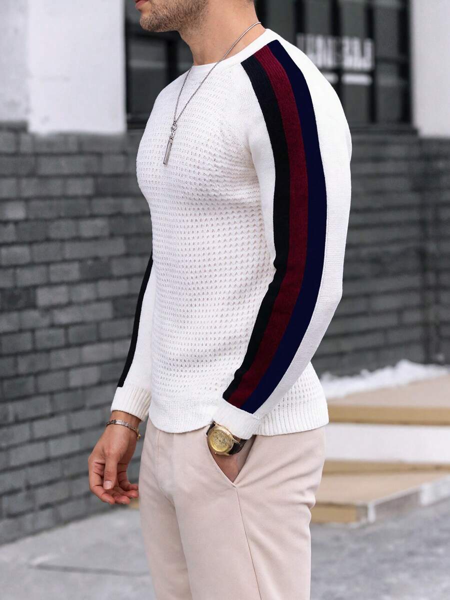 Men's White Crochet Sweater - Stylish Crochet Top & Casual Crochet Shirt For Men