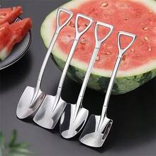 12 piezas Cucharas de acero inoxidable creativas con diseño de sandía - Cucharas para postre, helado, café - Cucharas portátiles - Adecuadas para el hogar, restaurante, hotel, campamento al aire libre, picnic, fiesta, boda - Artículos esenciales de cocina imprescindibles