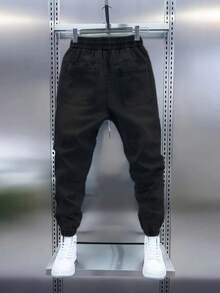 Men's Comfort Fit Denim Pants  Casual Wear With Stretch & Classic Style - màu đen - Xem 2