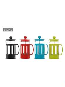 1 pieza Cafetera de color aleatorio, Taza de café Tetera, Cafetera de goteo manual de vidrio, Espumador de leche para uso doméstico, Prensa francesa, Cafetera de vidrio borosilicato de alta calidad, Cafetera de goteo manual para el hogar