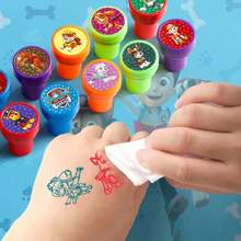 10Pcs/Set Paw Patrol Seal Stamp Cartoon Chase Rubble Skye Action Figures Colorful Pattern Toys Birthday Gifts