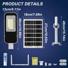 Outdoor Street Lights, Outdoor Lawn Lights, Solar Street Lights, Ultra Bright LED Solar Searchlights, Commercial Garage Lights, Suitable For Garden Lights, Courtyard Lights, Corridor Lighting, Garage Lighting - YS-4000mAh - 查看 6
