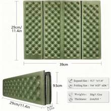 1个便携轻巧迷你防水可折叠泡沫坐垫，适合户外活动 - 可折叠，方便跪坐，黑红配色，易于清洁，舒适户外 | 小巧设计 | 泡沫垫，可折叠座椅，适用于草地/硬地/台阶，可自由变换坐姿，是露营、户外活动、钓鱼、音乐会、徒步旅行、野餐、海滩等的理想之选，理想的露营配件，露营装备，小巧设计，迷你坐垫，户外爱好者的礼物 - 彩色 - 查看 4