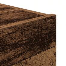 VidaXL Nachttisch mit LED-Beleuchtung, antikes Holz, 45 x 40 x 55 cm