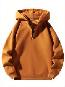 2pcs Men's Autumn/Winter Casual Sports Hooded Tracksuit Set