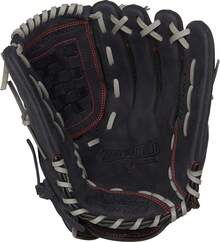 Rawlings| Guante de Bola para Adultos Renegade| Béisbol/Softbol de lanzamiento lento|últiples estilos - Cesta Web | Negro/Gris - Ver 3