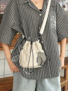 女士斜挎水桶包，全新简约百搭设计，时尚小巧，配有肩带，适合外出旅行，可装手机、钥匙等物品。 - 彩色 - 查看 2