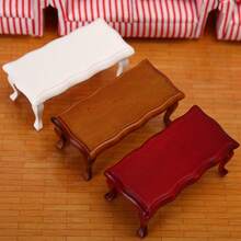 1/12 Dollhouse Miniature Mini Wooden Coffee Table Simulation End Table Furniture Toys For Doll House Decoration Accessories
