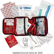 Kit de primeros auxilios profesional de 200 piezas para el hogar, el coche o el trabajo: Suministros médicos de emergencia para camping, caza, senderismo al aire  supervivencia - 1 - Ver 4