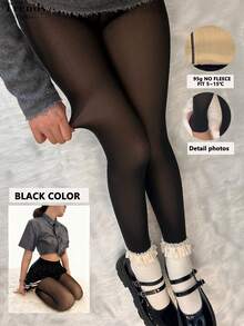 【DazzleLegs】女士80克/220克透明连裤袜，黑色性感透明长筒袜，加厚保暖连裤袜，适合秋冬季节，舒适商务连裤袜，适合10-25℃ - 黑色 - 查看 8