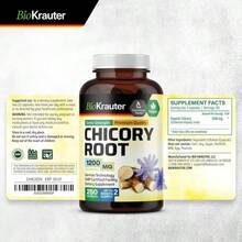 BIO KRAUTER Chicory Fiber Supplement - 1200 Mg Strength - 100 Count - Chicory Root Powder - Inulin Capsules For Digestive Support - Vegan - Flavor NameB - 查看 8