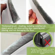  1pc Door Draft Stopper With Brush Reduce Noise, 39" Rubber Door Sweep Breeze Blocker, Soundproofing For Doors, Door Seal,Adjustable Under Door Draft Stoppers, Self-Adhesive Under Door Seal For Dust/Noise/Hot Or Cold Air Insulation(Length:1m) - Multicolor - View 3