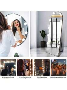 12pcs Mirror Decoration Lights, LED Makeup Mirror Atmosphere Night Light, USB Powered, 3-Color Adjustable Brightness, Rotatable Ball Bulb, Suitable For Home Decor, Bedroom, Vanity, Wardrobe, Makeup Room, Salon, Live Streaming Studio, Bar, Bedroom, Room, Bathroom, Makeup Lighting, Perfect Gift For Family, Relatives, Friends, Lover - Holiday, Birthday, Wedding, Housewarming, Valentine's Day