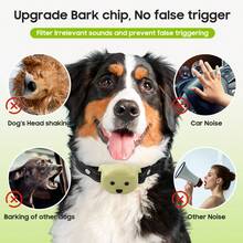 Automatic Anti-Bark Dog Collar, Suitable For Large, Medium And Small Dogs, 4 Anti-Bark Modes, USB Rechargeable, Adjustable Beep & Vibration Modes And 7 Sensitivity Levels, Effective Anti-Barking Device - Multicolor - View 3