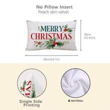 1 pièce Housse de coussin de bénédiction de Noël minimaliste, Joyeux Noël, imprimée sur un côté en velours pêche doux, 30*50cm/40*60cm, pour décoration de canapé moderne d'intérieur, décoration de fête, cadeau - Multicolore - Voir 10