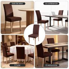 KIROTLA Chair Covers - Chocolate Brown - View 7
