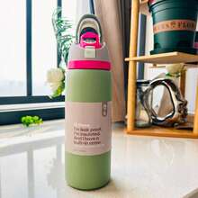 OwaIa (Avocado) Outdoor Sports Water Bottle, 32 Oz / 945 Ml Double-Wall Vacuum Insulated Outdoor Cycling Water Bottle, Stainless Steel Heat-Resistant Ice Water Cup With Straw, 100% Leak-Proof Outdoor Hiking Water Bottle, Suitable For Outdoor Camping, Climbing, Gym, Cycling And Travel, Is The Best Gift For Halloween, Christmas Eve, Christmas And New Year - 酪梨 - 查看 3