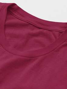 Men T-Shirts - 酒紅色 - 查看 5